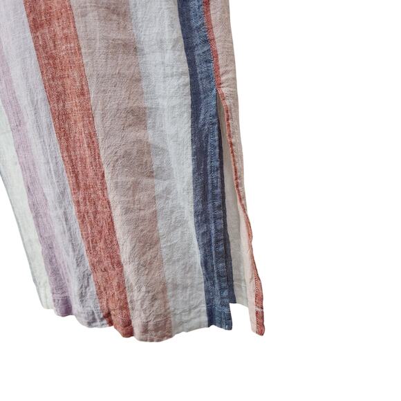 Marine Layer Stripes Tie Back Side Slit Tank Dress Scoop Neck Multi Size Small - Picture 10 of 15